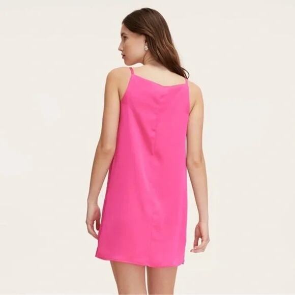 NWT Kate Spade Bows Mini Shift Dress Small Hot Pink 90s Coquette Feminine Glam - Picture 3 of 9